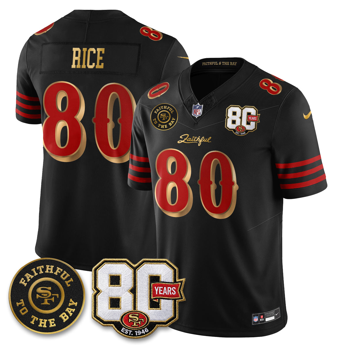 SF “Rivalries” Vapor Limited Jersey - Faithful To The Bay Patch - All Stitched-DTD