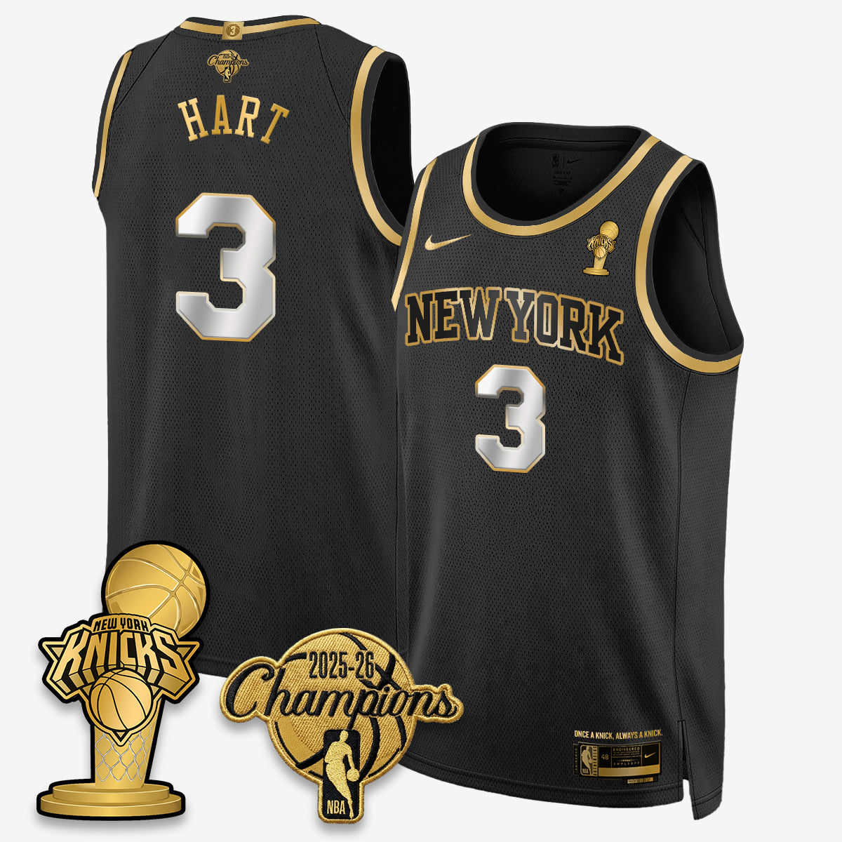 NYK 2026 NBA Champions Gold Edition Vapor Jersey - Stitched-DTD