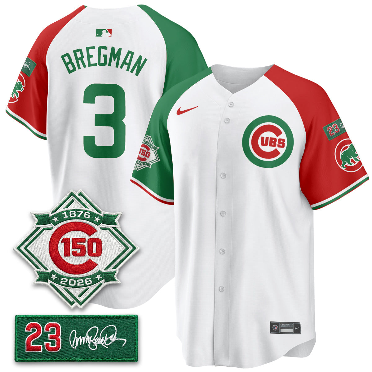CHC Limited Mexico Jersey - 150th Anniversary + Ryne Sandberg Tribute Patch All Stitched-DTD