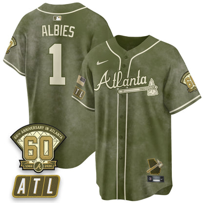 ATL New Era Olive 2026 Armed Forces Day Vapor Limited Jersey - All Stitched-DTD
