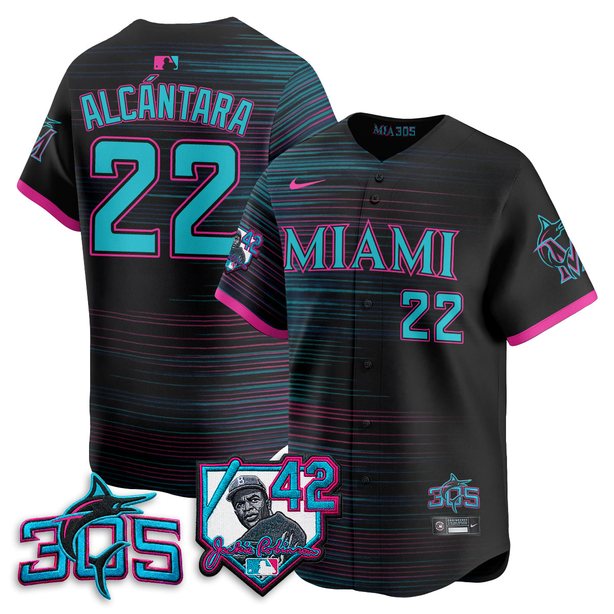 MIA 2026 Jackie Robinson New Era Vapor Limited Jersey - All Stitched-DTD