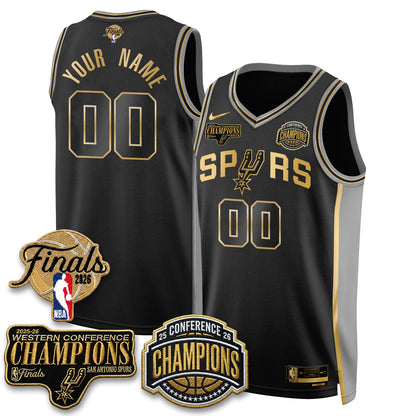 SAS 2026 NBA Western Conference Champions Vapor Special Edition Custom Jersey - Stitched-DTD