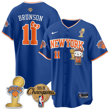 NYK 2026 NBA Champions x Meow Kitty Vapor Jersey - Stitched-DTD