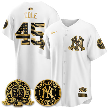 NYY Fourth of July USA Vapor Limited Jersey - Stitched-DTD