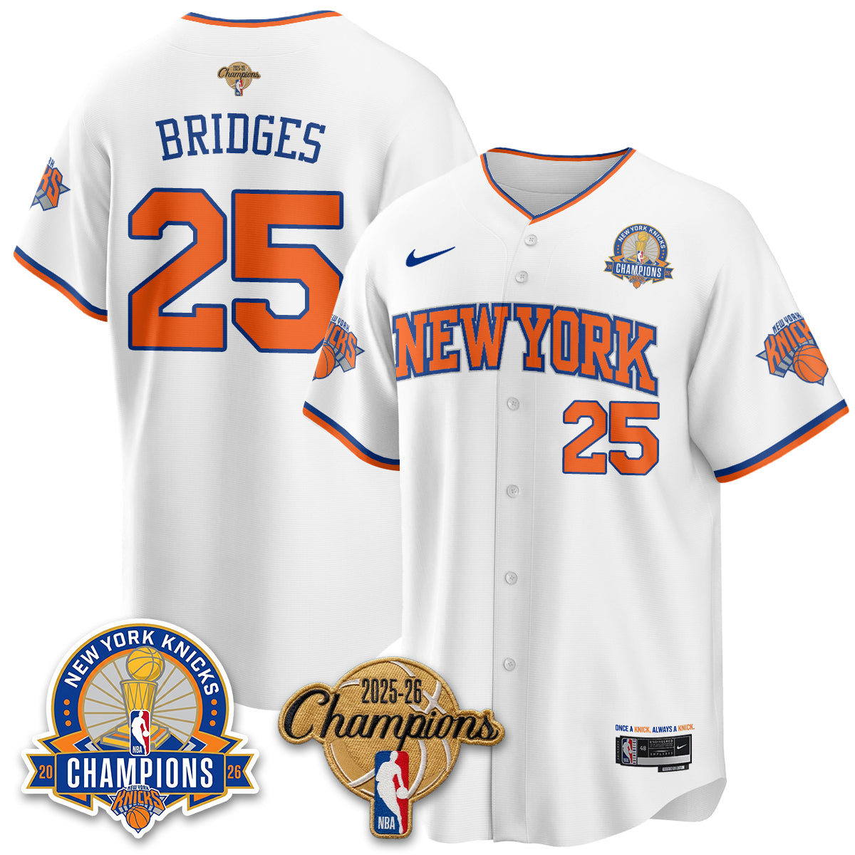 NYK 2026 NBA Champions Special Edition Vapor Jersey V2- Stitched-DTD