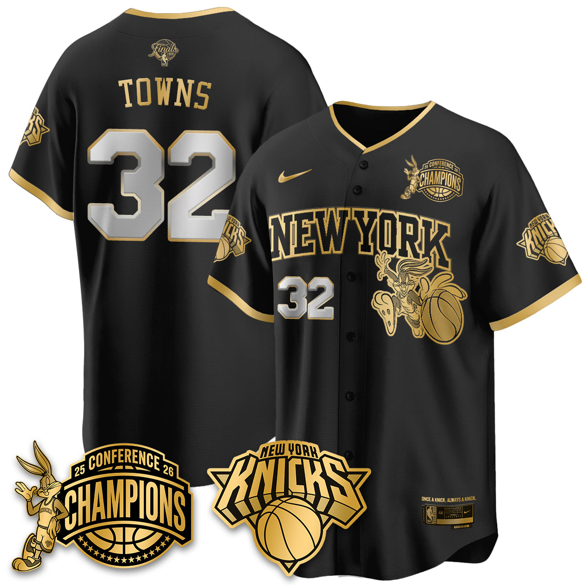 NYK 2026 NBA Finals x Bunny Vapor Jersey V2- Stitched-DTD