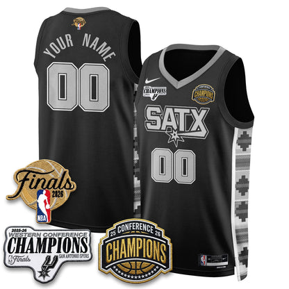 SAS 2026 NBA Western Conference Champions Vapor Custom Jersey - Stitched-DTD