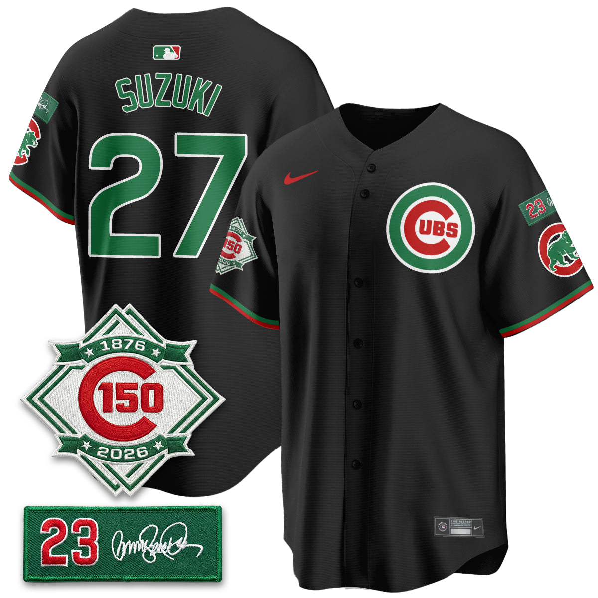 CHC Limited Mexico Jersey - 150th Anniversary + Ryne Sandberg Tribute Patch All Stitched-DTD