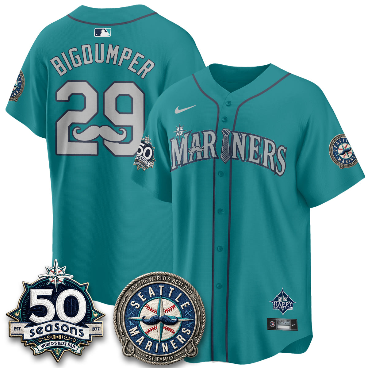 SEA Happy Father's Day Vapor Jersey - Stitched-DTD
