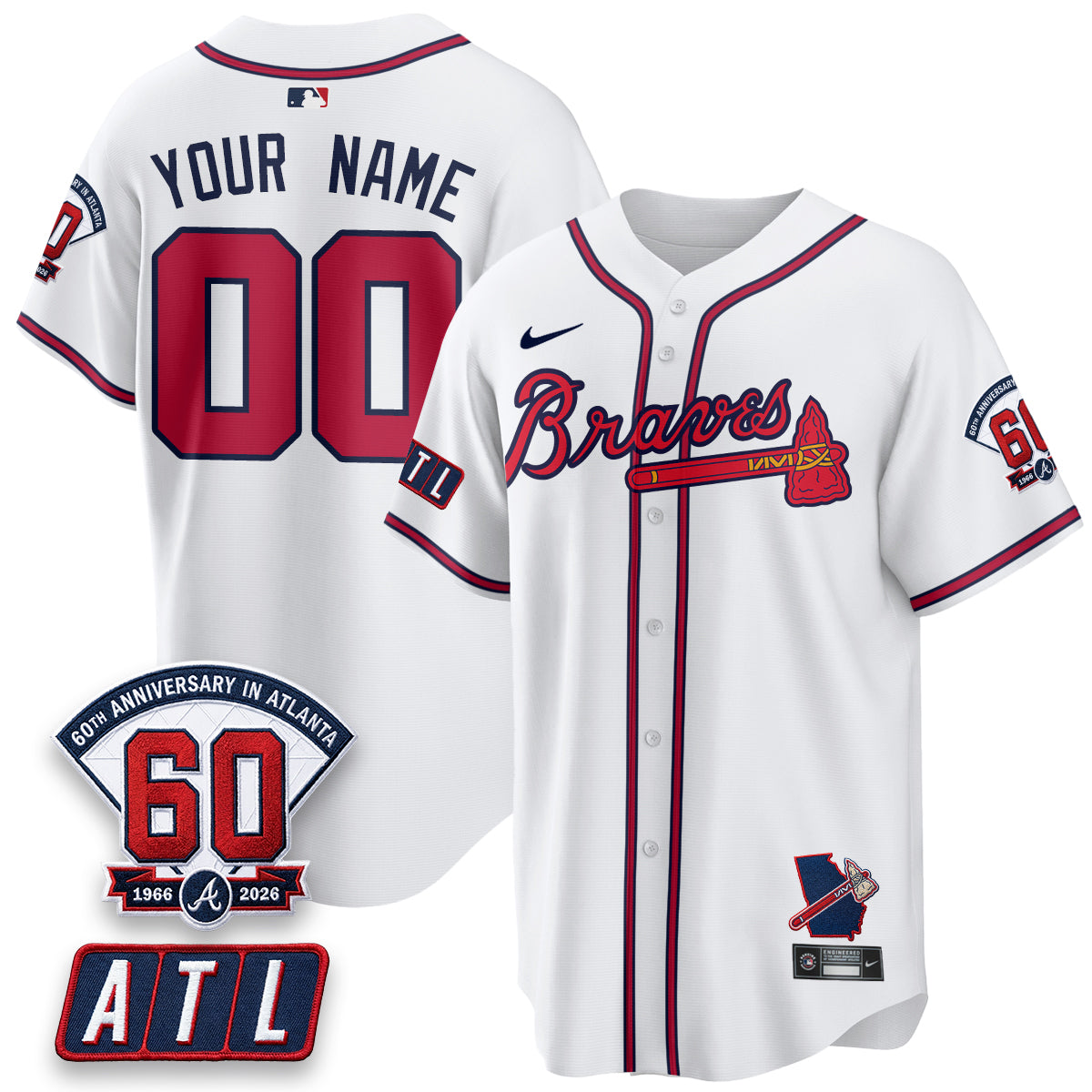 ATL 2026 60th Anniversary Vapor Limited Custom Jersey - All Stitched-DTD