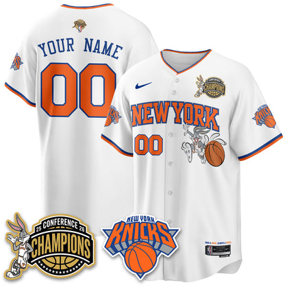 NYK 2026 NBA Finals x Bunny Vapor Custom Jersey V2- Stitched-DTD