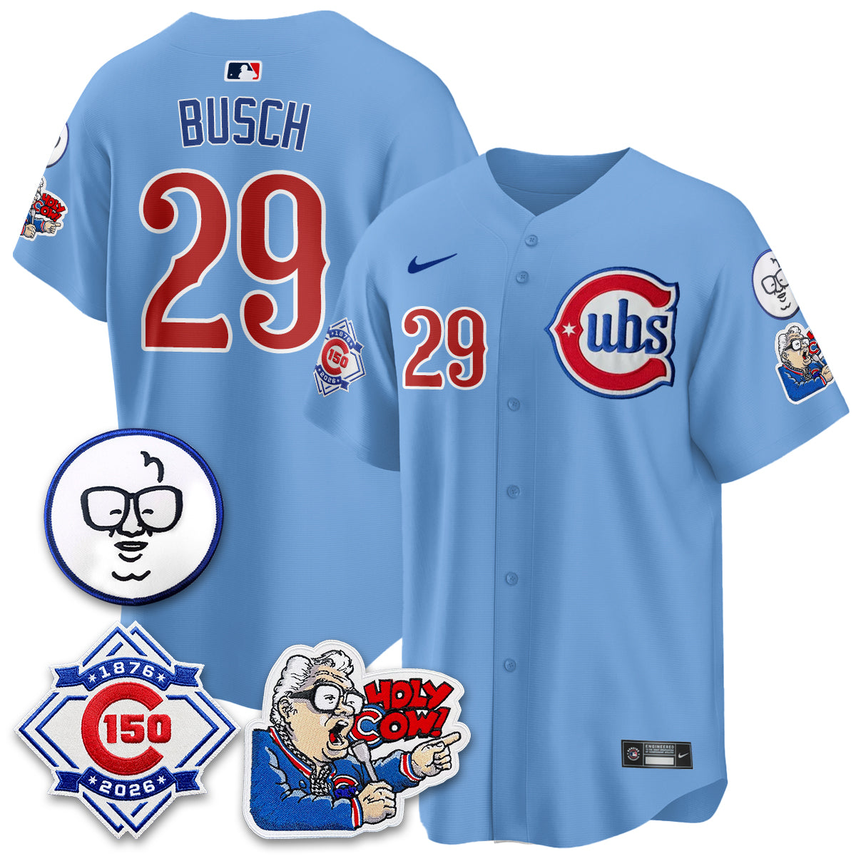 CHC 150th Anniversary Harry Caray Holy Cow Vapor Premier Limited Jersey - All Stitched V2-DTD