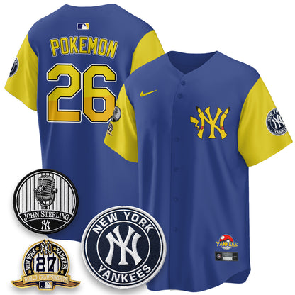 NYY x PKM Cartoon Limited Jersey -  Stitched-DTD