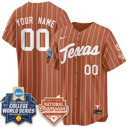 TEX Softball 2026 World Series (WCWS) Vapor Premier Limited Custom Jersey - B2B Champs - All Stitched-DTD