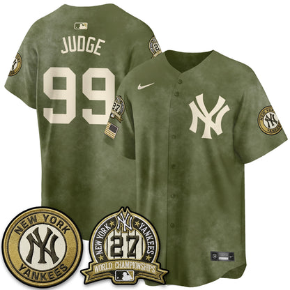 NYY New Era Olive 2026 Armed Forces Day Jersey -All Stitched-DTD
