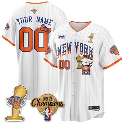 NYK 2026 NBA Champions x Meow Kitty Vapor Custom Jersey - Stitched-DTD
