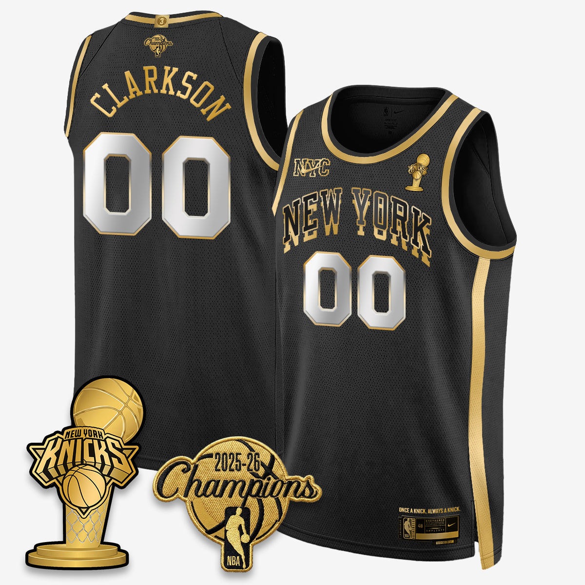 NYK 2026 NBA Champions Gold Edition Vapor Jersey - Stitched-DTD