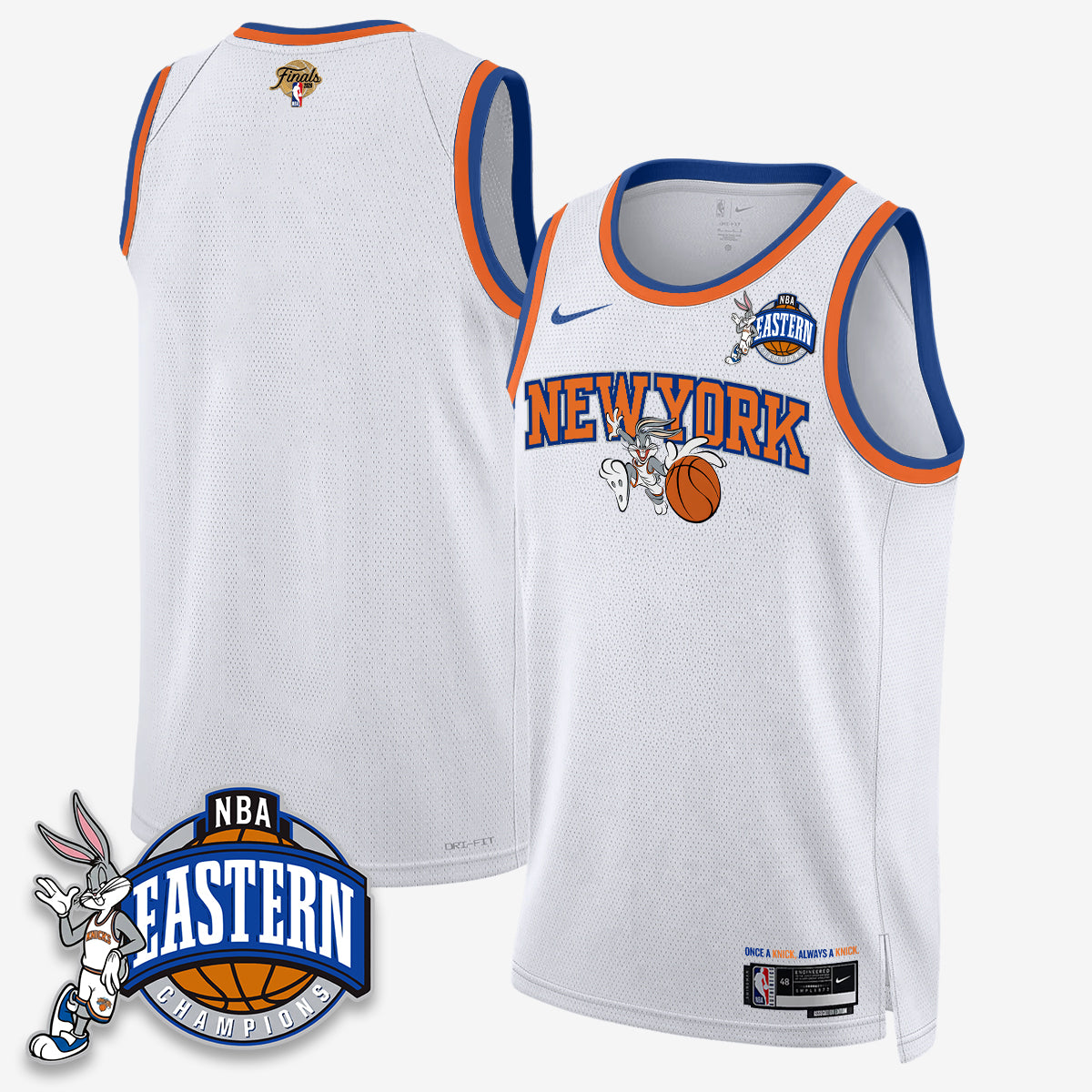 NYK 2026 NBA Finals x Bunny Vapor Jersey - Stitched-DTD