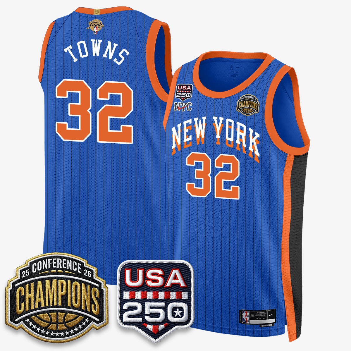 NYK 2026 NBA Eastern Conference Champions City Edition Jersey V2- Stitched-DTD