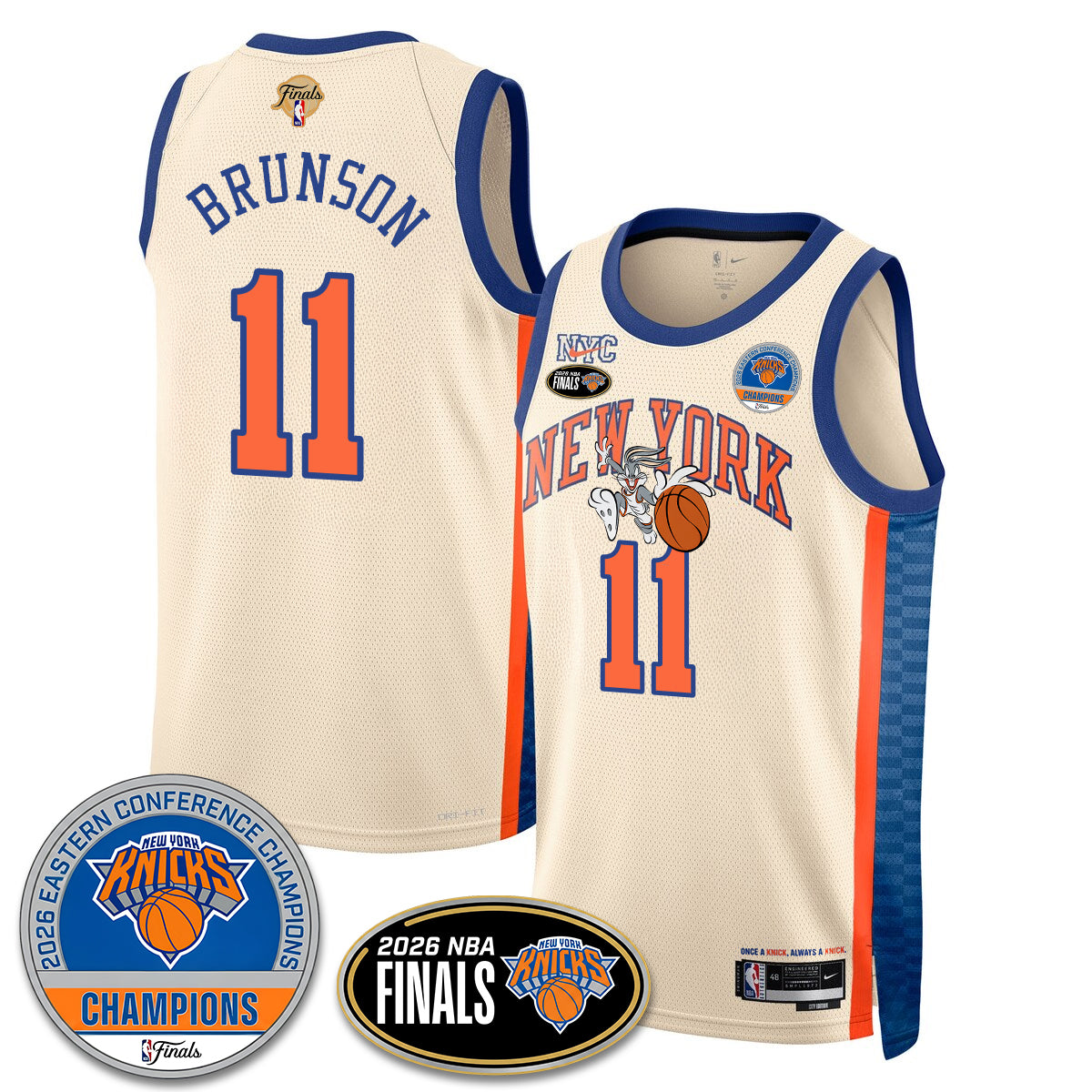 NYK 2026 NBA Eastern Conference Champions x Bunny Vapor Jersey - Stitched-DTD