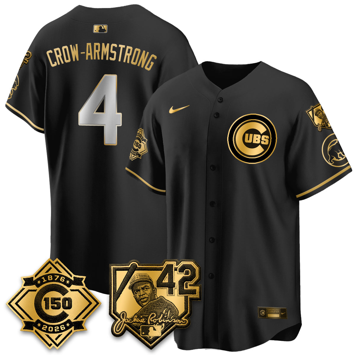 CHC 150th Anniversary & Jackie Robinson Day Patch Vapor Premier Limited Jersey - All Stitched-DTD
