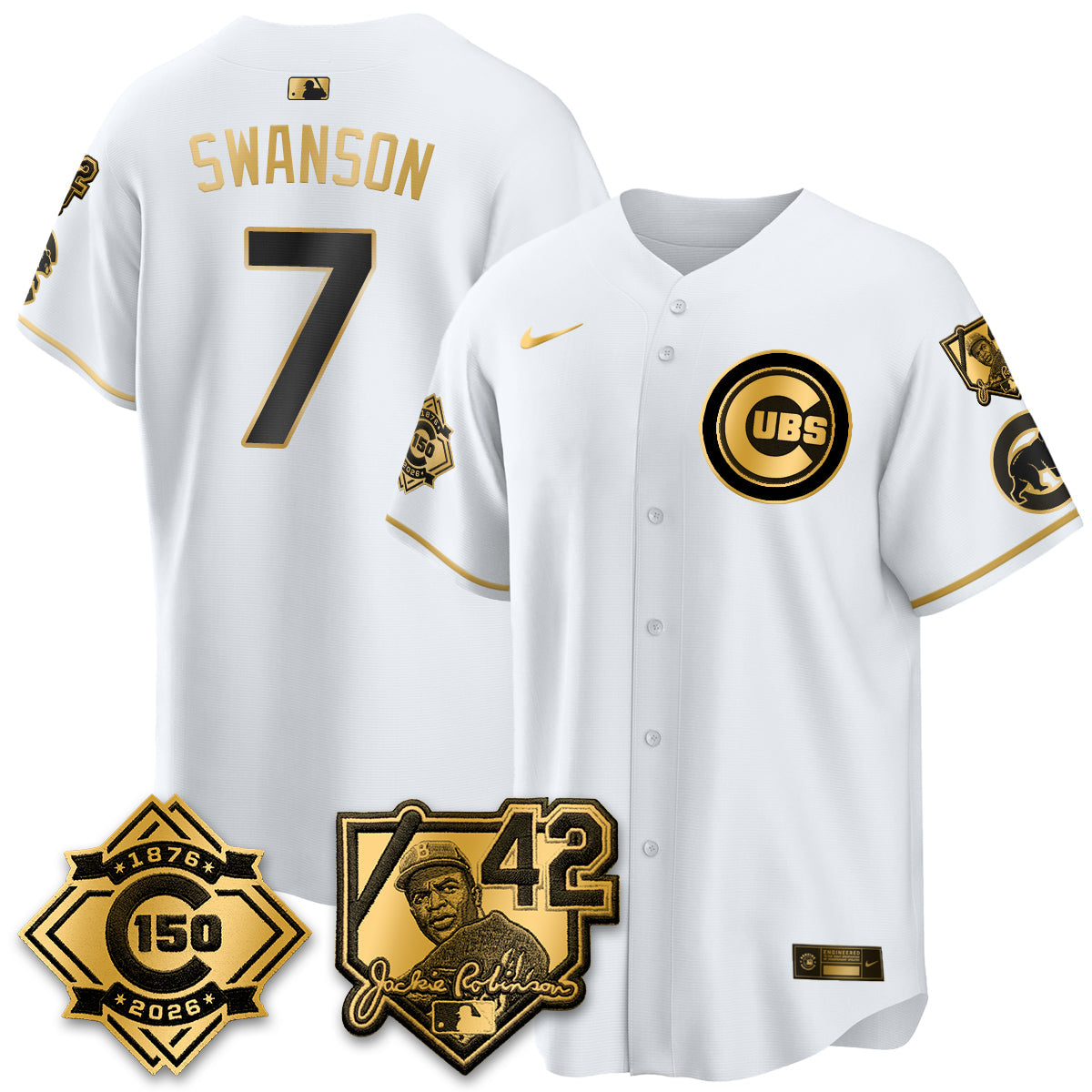CHC 150th Anniversary & Jackie Robinson Day Patch Vapor Premier Limited Jersey - All Stitched-DTD