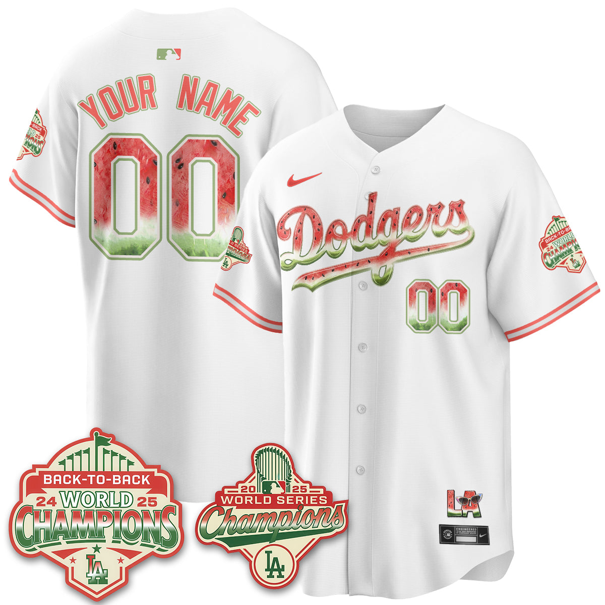LAD National Watermelon Day Vapor Custom Jersey - Stitched-DTD