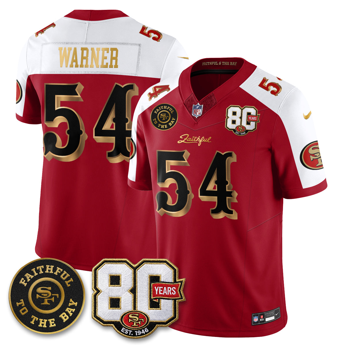 SF “Rivalries” Vapor Limited Jersey - Faithful To The Bay Patch - All Stitched-DTD