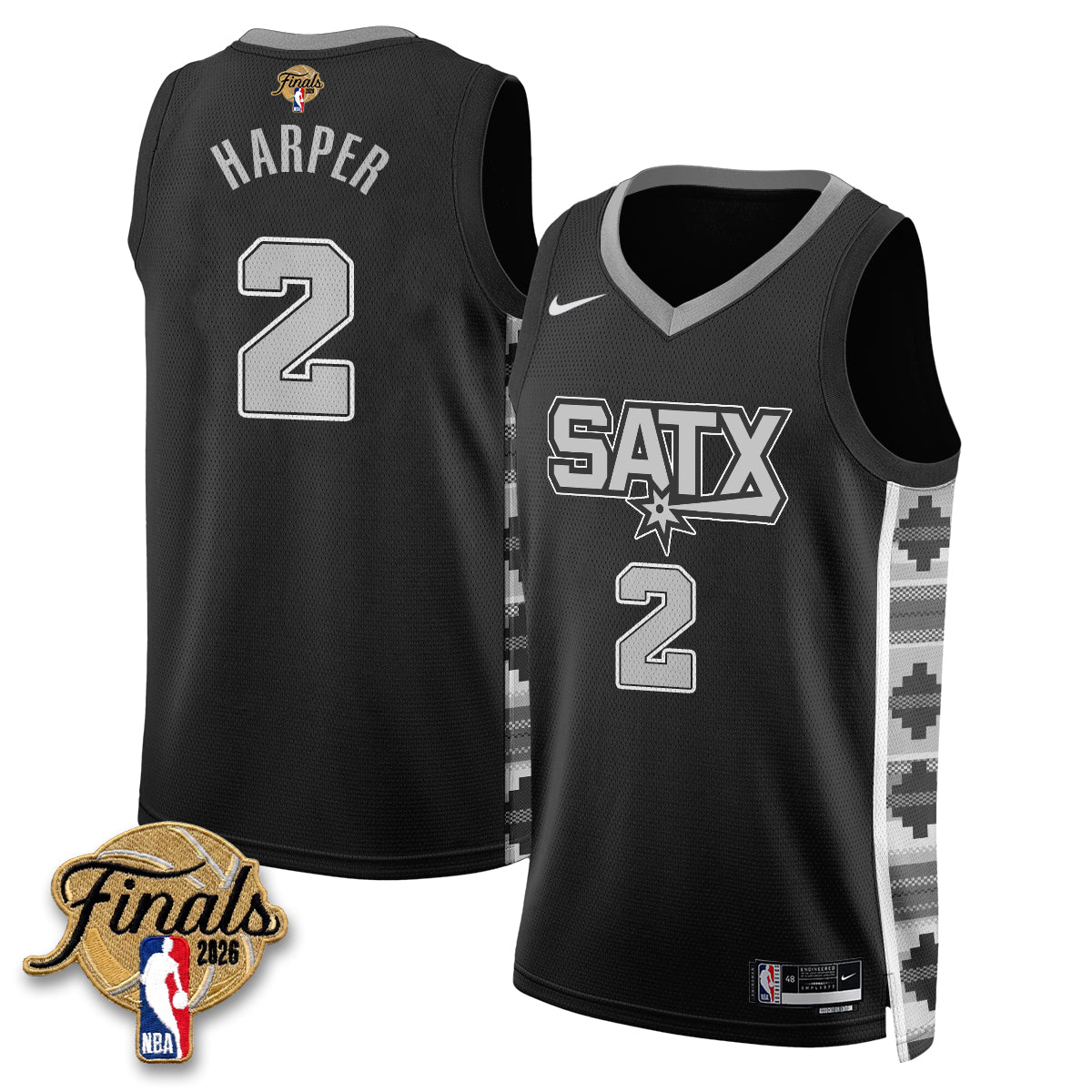 SAS 2026 NBA Western Conference Champions Vapor Jersey V2- Stitched-DTD
