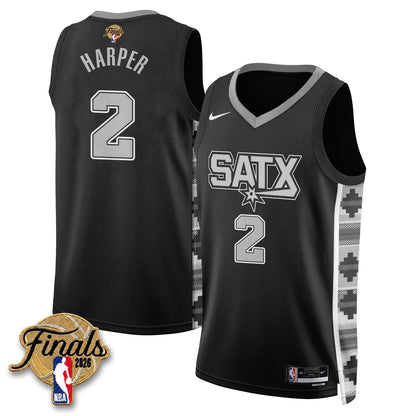 SAS 2026 NBA Western Conference Champions Vapor Jersey V2- Stitched-DTD
