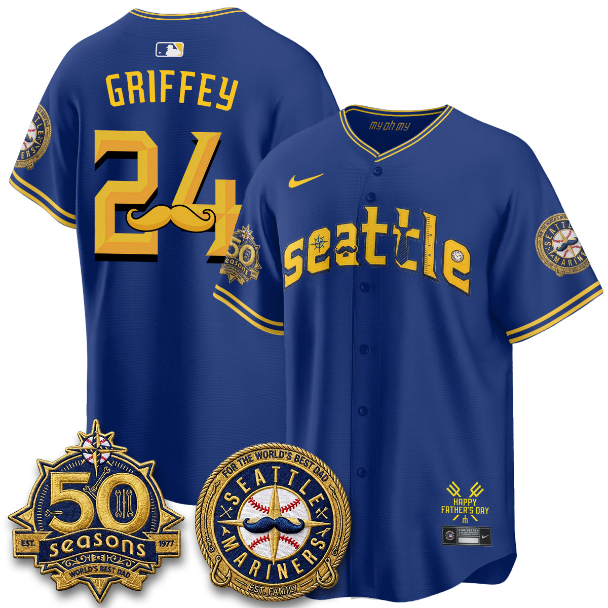SEA Happy Father's Day Vapor Jersey - Stitched-DTD