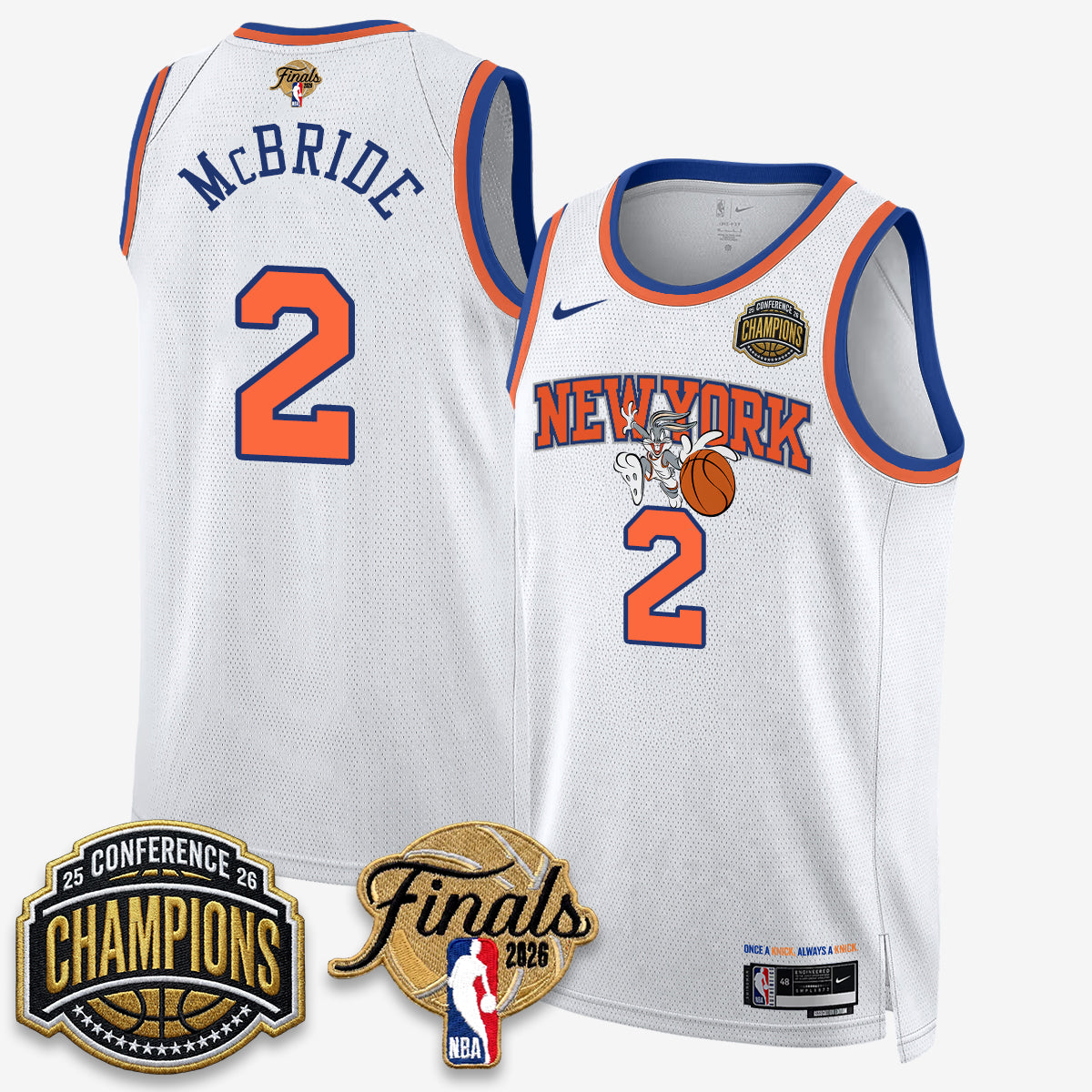 NYK 2026 NBA Eastern Conference Champions x Looney Tunes Vapor Jersey V2- Stitched-DTD