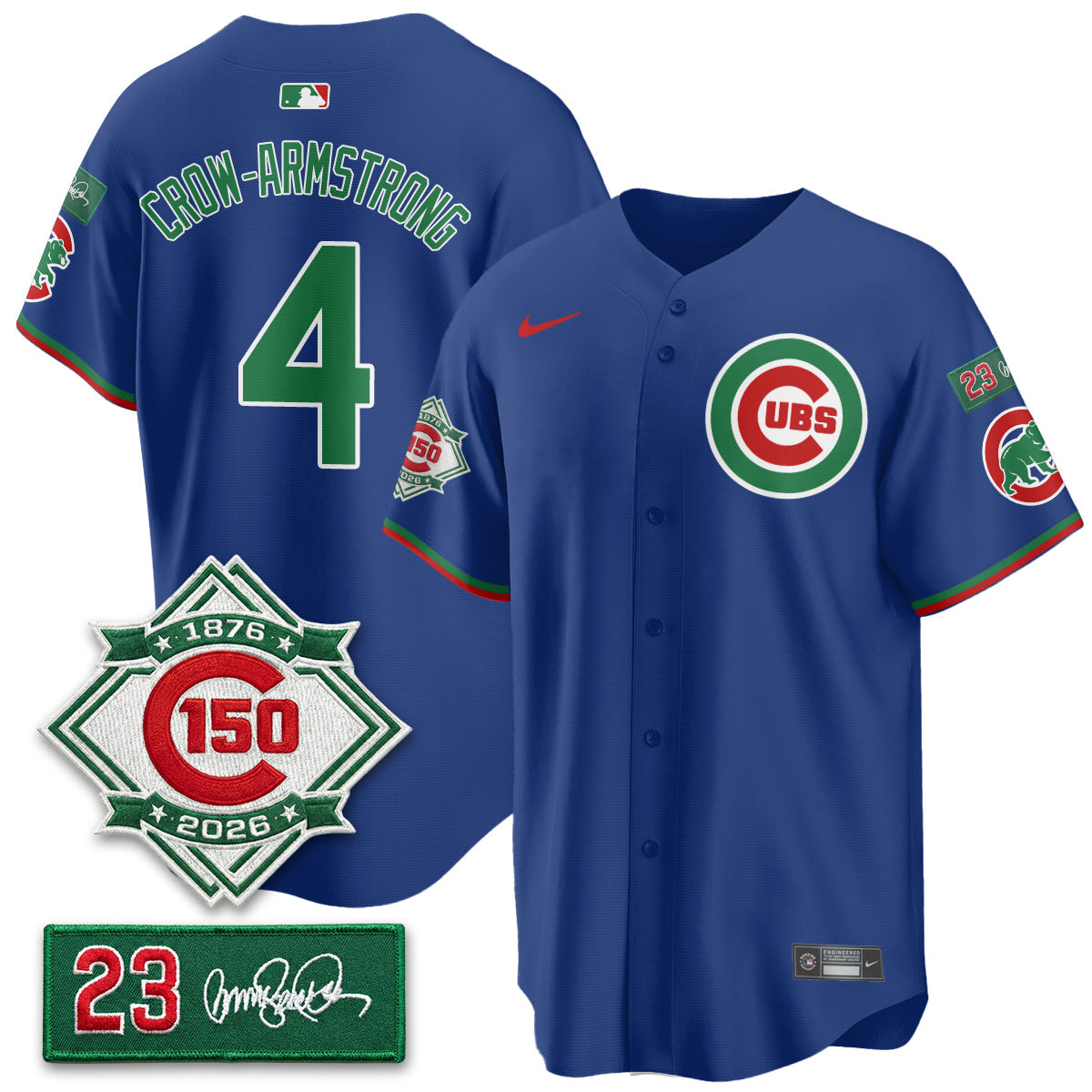 CHC Limited Mexico Jersey - 150th Anniversary + Ryne Sandberg Tribute Patch All Stitched-DTD