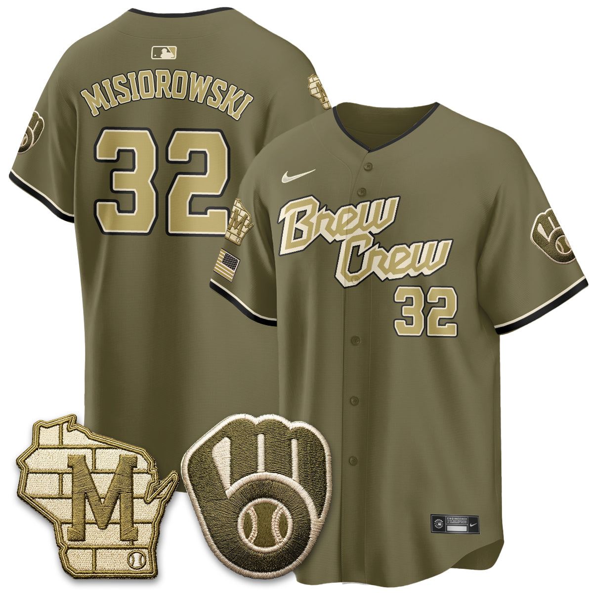 MIL New Era Olive 2026 Armed Forces Day Jersey - All Stitched-DTD