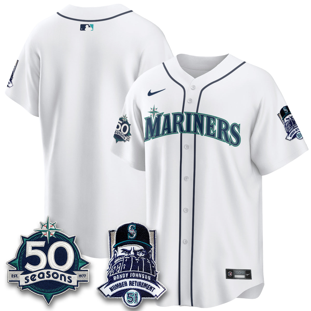 SEA Randy Johnson Vapor Limited Jersey V2- All Stitched-DTD