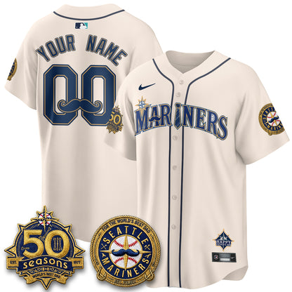 SEA Happy Father's Day Vapor Custom Jersey - Stitched-DTD