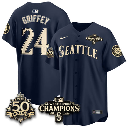 SEA Vapor Premier Limited Jersey - 50th Anniversary & AL West Division Champions - Steelheads Community Funds - All Stitched-DTD