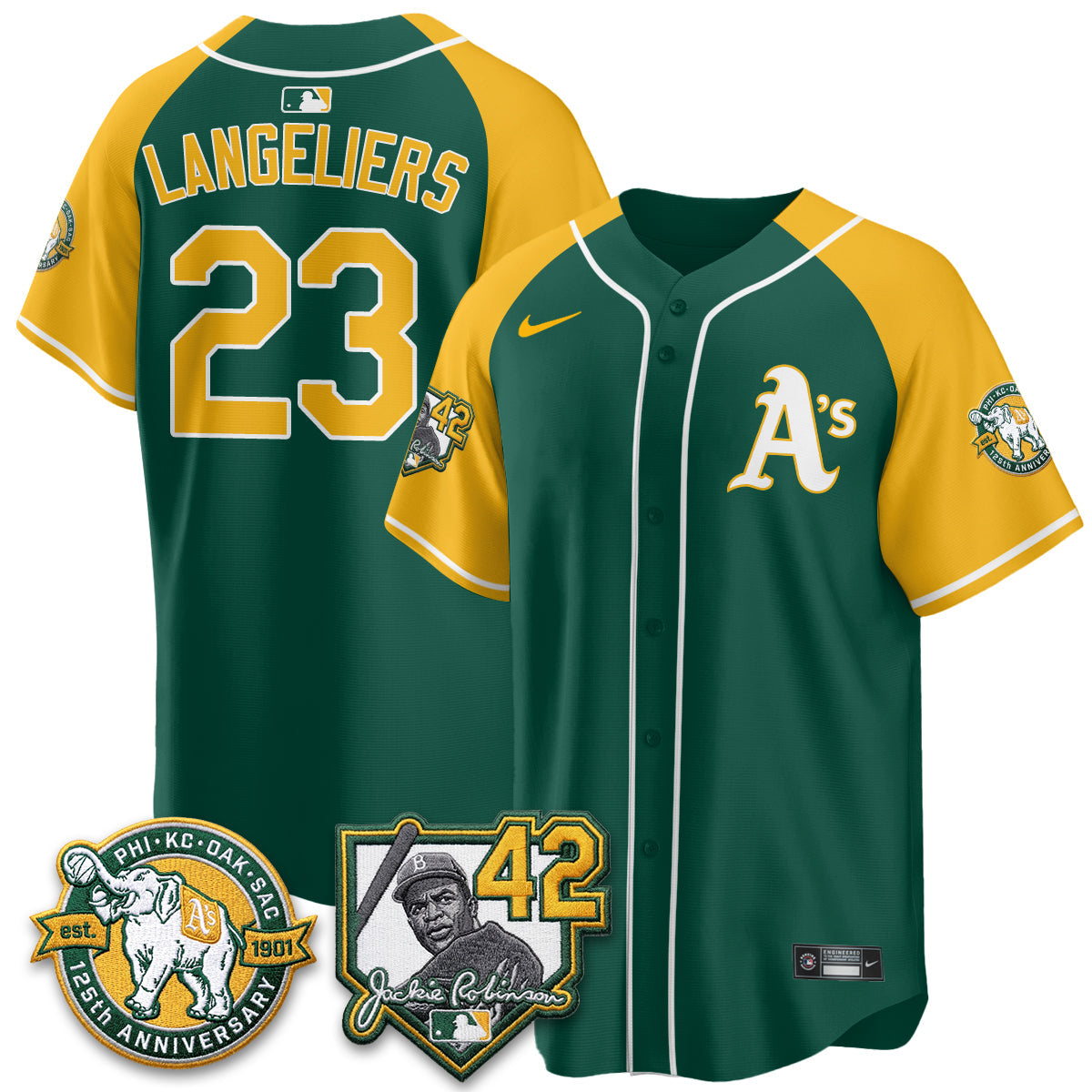 OAK 2026 Jackie Robinson Day - Celebrating 125 Years Limited Vapor Jersey - All Stitched-DTD
