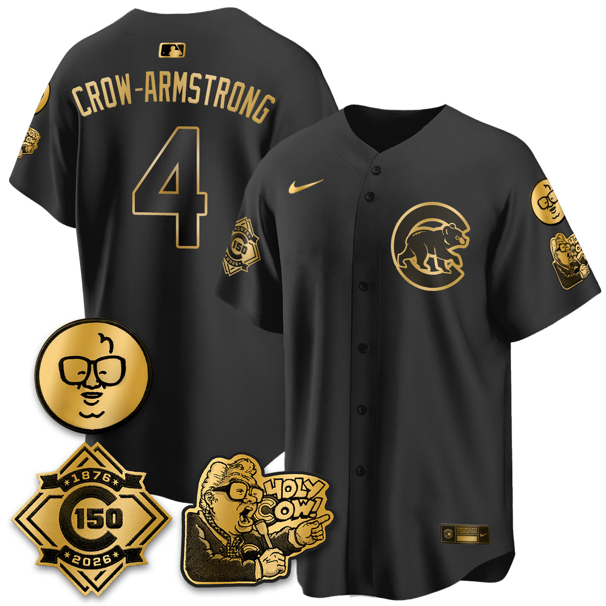 CHC 150th Anniversary Harry Caray Holy Cow Vapor Premier Limited Jersey - All Stitched V3-DTD