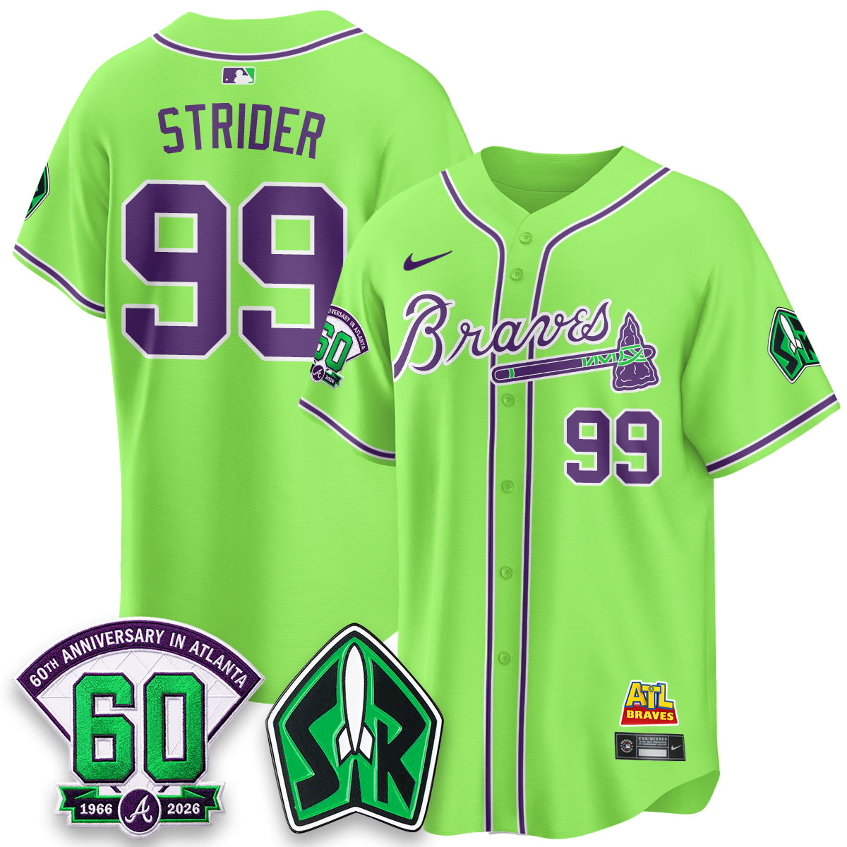 ATL 60th Anniversary Space Ranger Edition Vapor Limited Jersey - All Stitched-DTD