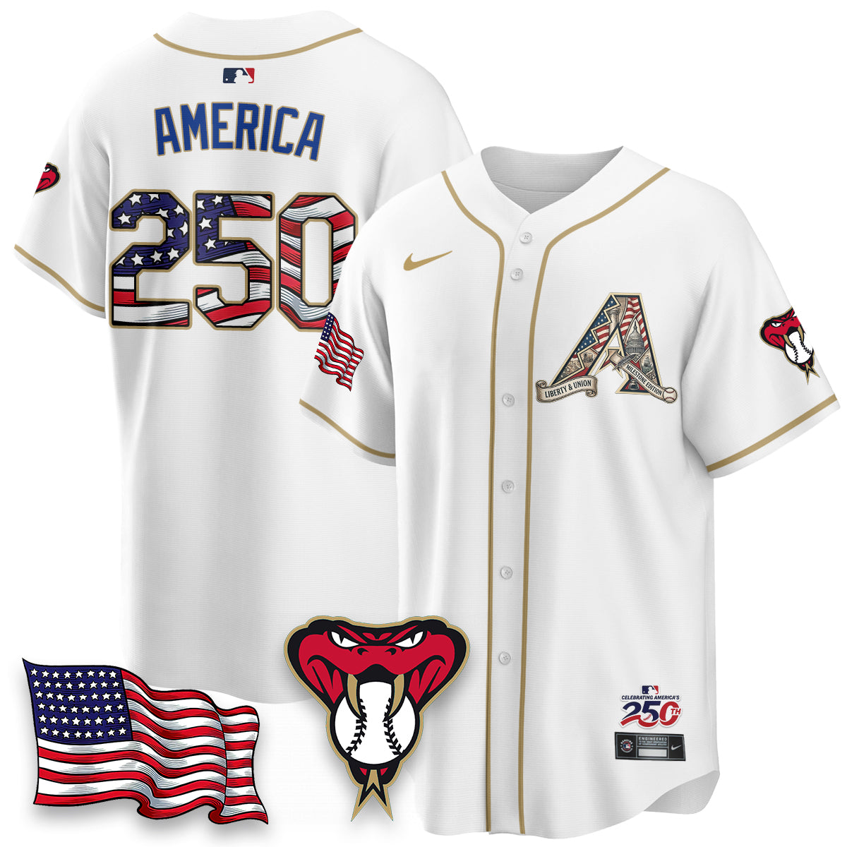 ARI 2026 Independence Day USA Vapor Limited Jersey - Stitched-DTD