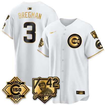 CHC 150th Anniversary & Jackie Robinson Day Patch Vapor Premier Limited Jersey - All Stitched-DTD