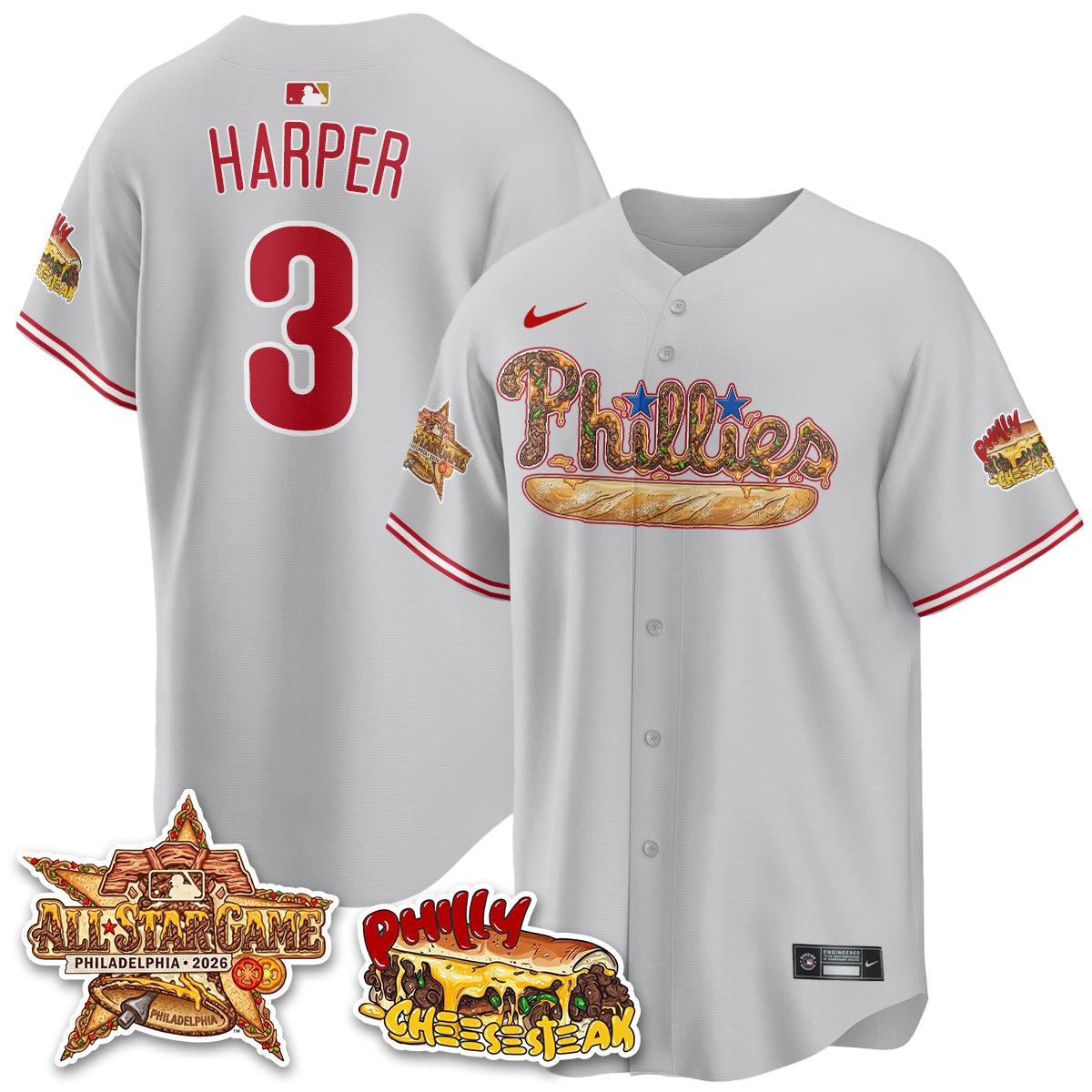 Philadelphia Phillies Cheesesteak Edition Vapor Limited Jersey - Stitched-DTD