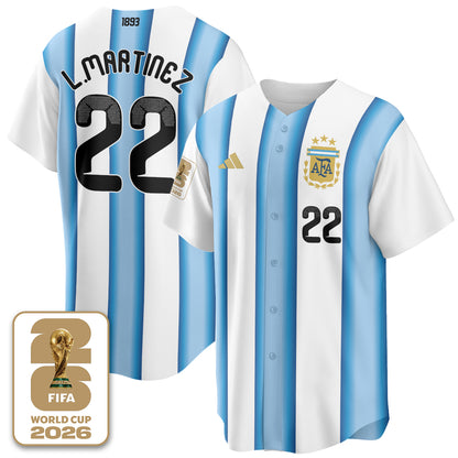 Argentina Soccer National Team x Baseball Vapor Limited Jersey - Stitched-DTD