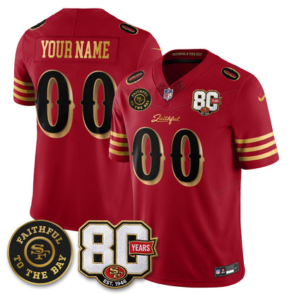 SF “Rivalries” Vapor Limited Custom Jersey - Faithful To The Bay Patch - All Stitched-DTD