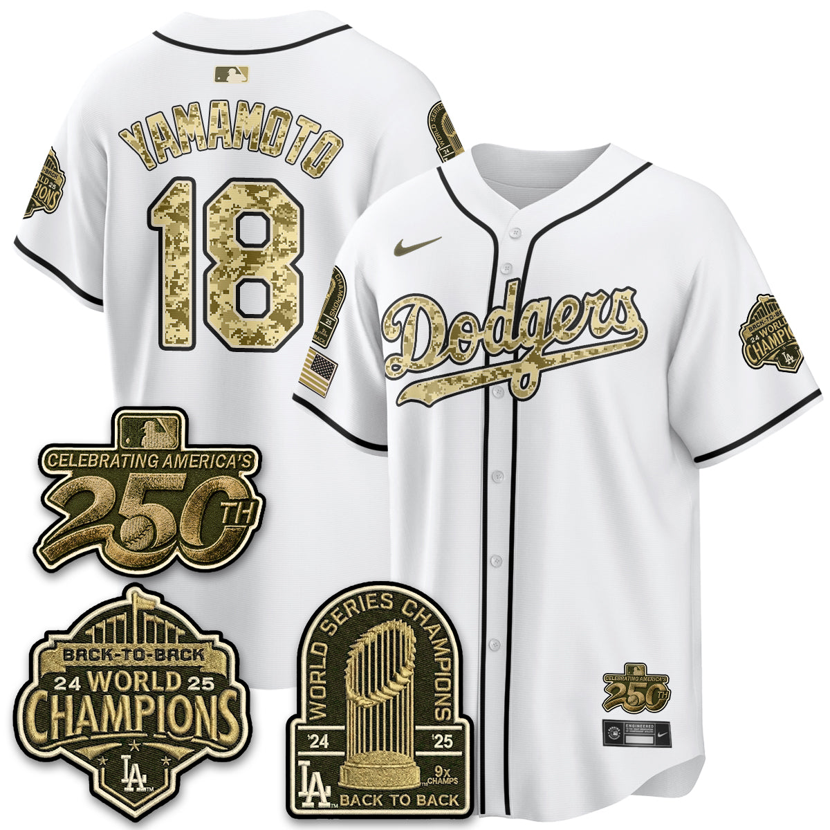 LAD Military Appreciation Game Day Jersey V2 - Stitched-DTD