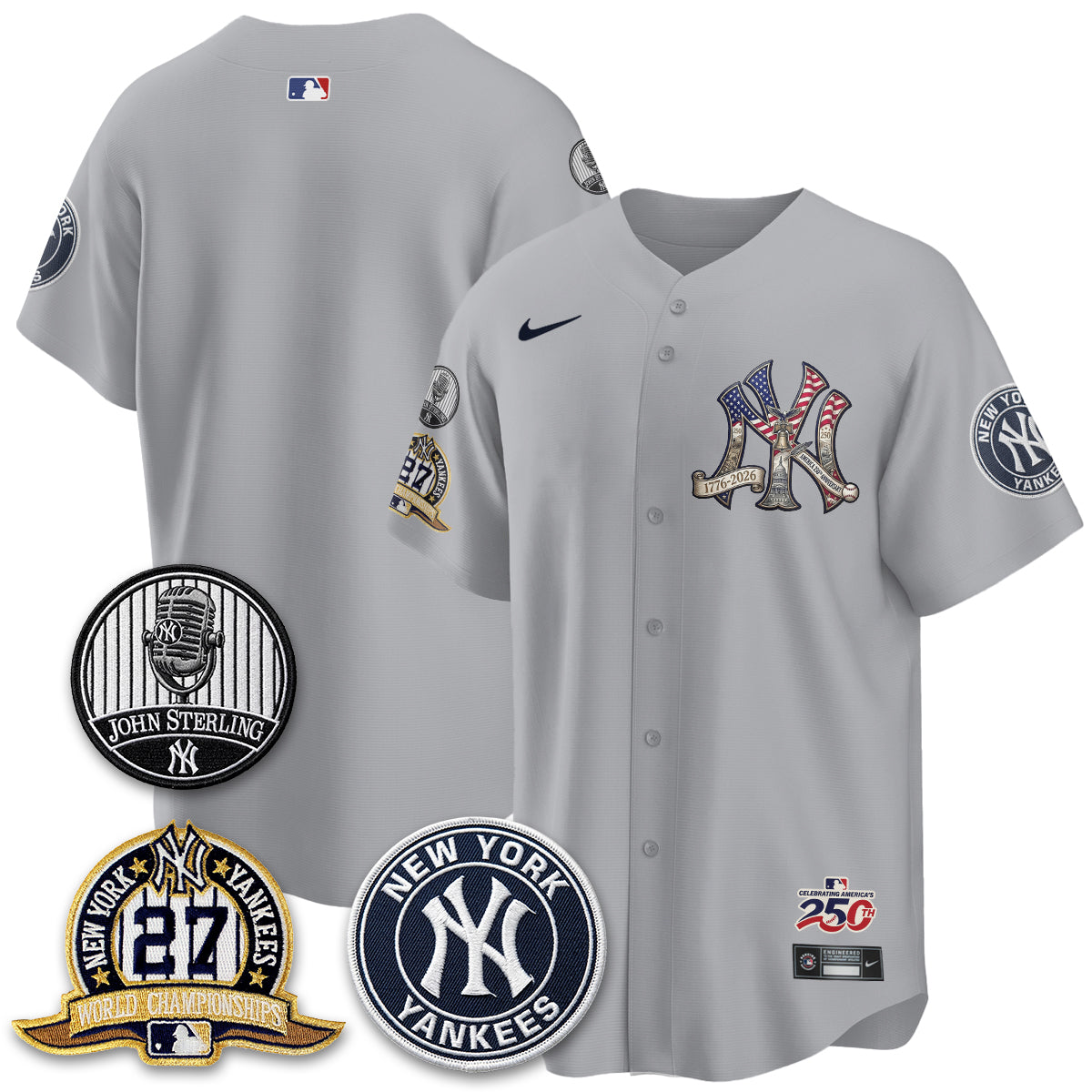 NYY Independence Day USA Vapor Limited Jersey - Stitched-DTD