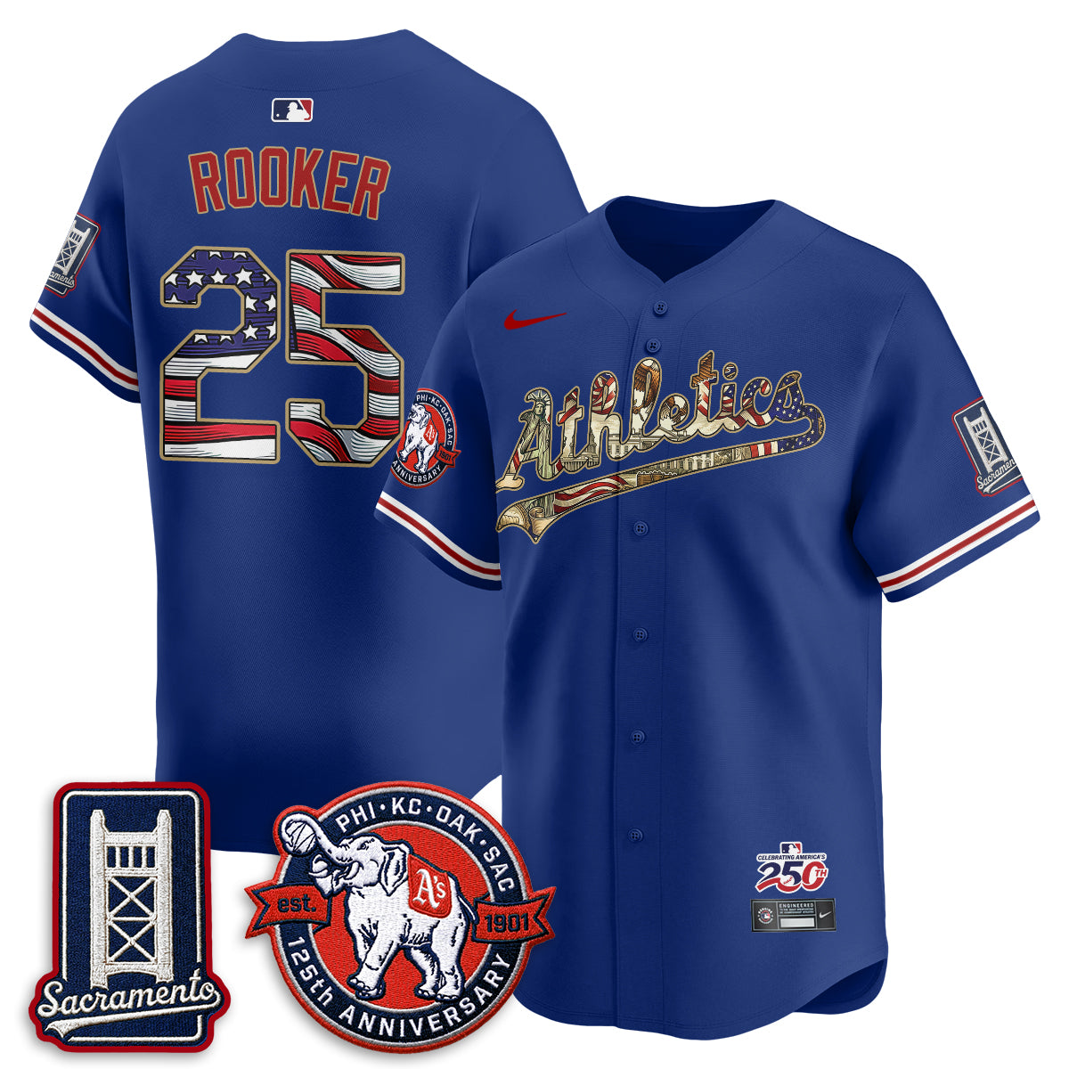 OAK  2026 Independence Day USA Vapor Jersey - Stitched-DTD