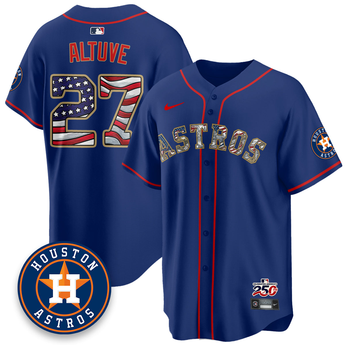 HOU 2026 Independence Day USA Vapor Limited Jersey - Stitched-DTD