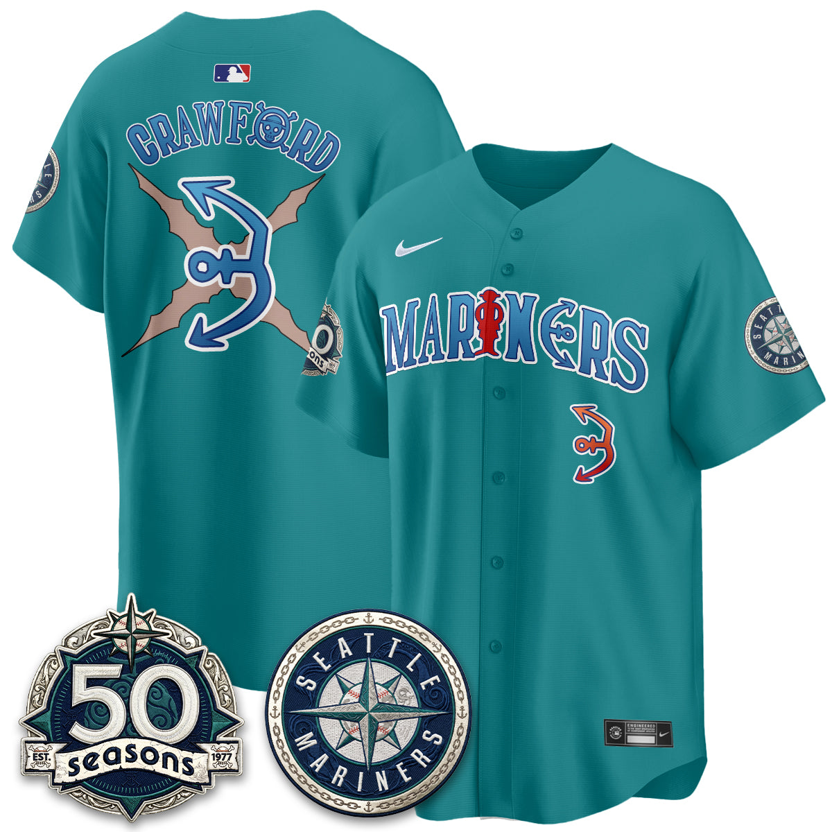 SEA x Japanese Cartoon Vapor Limited Jersey - Stitched-DTD